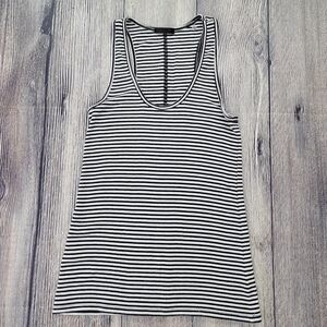 ATM Anthony Thomas Melillo Striped Scoop Neck Racerback Tank Top
